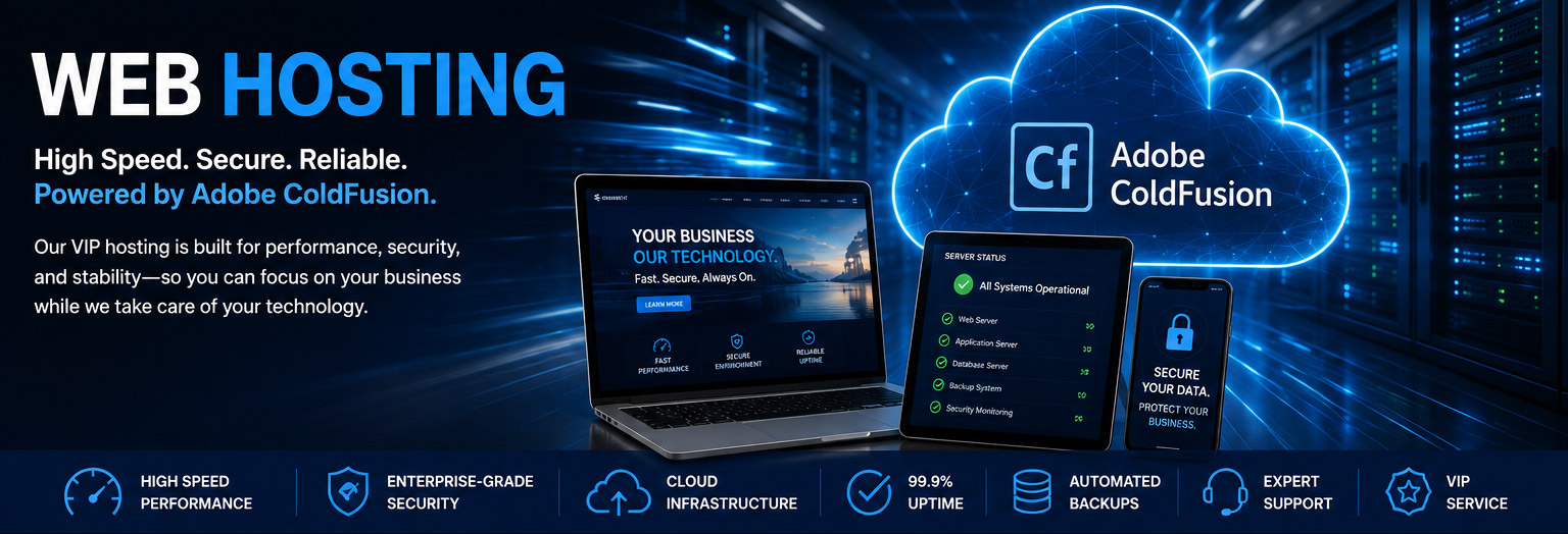 premium coldfusion web hosting for VIP clients